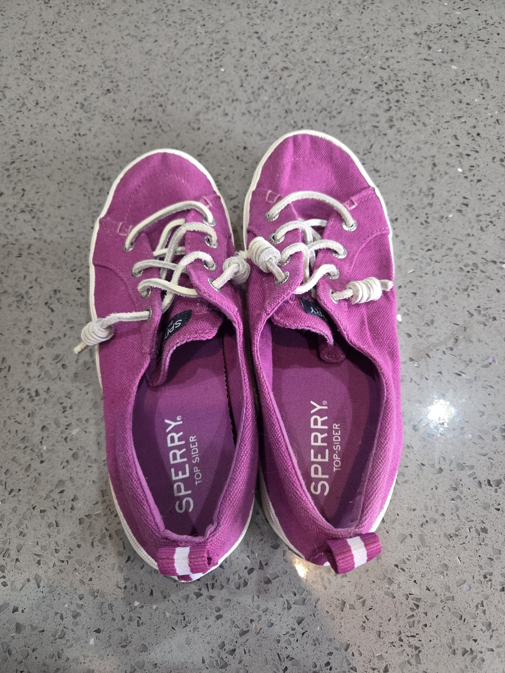 Sperry Women's Canvas Slip-On Sneakers in Bright Magenta